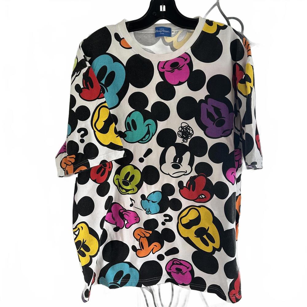 ❤️Host Pick ❤️Tokyo Disney Resort Multicolor Mickey Mouse Graphic Tee Unisex 3XL